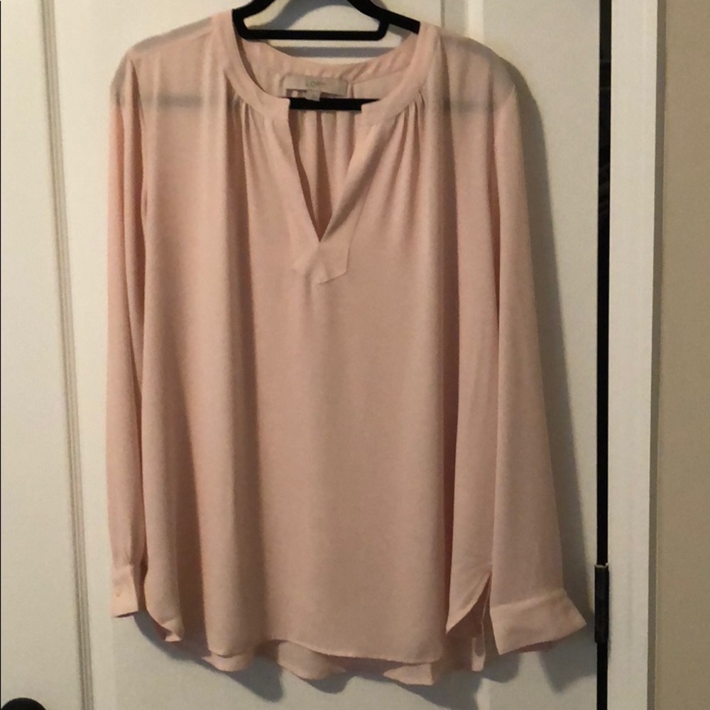 LOFT blush pink blouse
